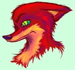  2016 anthro bust_portrait canine disney fox green_background male mammal nick_wilde portrait progressoftomorrow side_view simple_background slit_pupils solo zootopia 