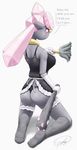  butt clothing clun diancie doja_(velociripper) gefauz legendary_pok&eacute;mon maid_uniform nintendo pok&eacute;mon uniform video_games 