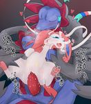  animal_genitalia eeveelution female feral genital_slit hi_res hydreigon japanese_text male male/female nintendo penetration penis pok&eacute;mon precum pussy sex simple_background size_difference slit sylveon tapering_penis text translation_request vaginal vaginal_penetration vcrow_shuu video_games 