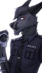  anthro bat clothing cuffs_(disambiguation) flying_fox fruit_bat handcuffs ikazu invalid_color invalid_tag male mammal necktie officer police shackles smile smirk tongue tongue_out uniform 