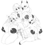  2016 2017 anthro areola balls bear big_breasts blush bovine breasts cattle chair equine erection female hi_res horn hybrid hyper lactating male mammal melkah milk monochrome niis nipples padunk panda penis scalie sitting susu swift_james_(character) 