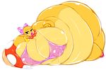  areola big_breasts breasts female gammanaut huge_breasts jewelry koopa koopaling lips looking_at_viewer mario_bros nintendo nipples obese overweight scalie simple_background video_games wendy_o_koopa 