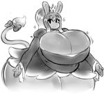  big_breasts breasts clothed clothing crown donkey equine female gammanaut hair hi_res huge_breasts mammal overweight princess royalty wide_hips 