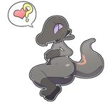  &lt;3 2016 ? anthro anthrofied female grey_body hi_res itsunknownanon looking_at_viewer nintendo nude pictographics pok&eacute;mon pussy salandit simple_background solo video_games white_background 