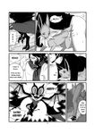  adventures_of_a_pokephile bestiality clothed clothing comic eeveelution english_text female feral greyscale hi_res human human_on_feral interspecies jolly-jak jolteon kelpy_(character) male male/female male_on_feral mammal monochrome nintendo noivern outside partially_clothed penetration pok&eacute;mon pok&eacute;philia sex size_difference sweat text video_games 