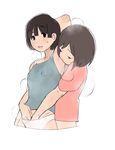  2girls armpit_licking armpits brown_hair fingering nipples_visible_through_clothing small_breasts smell steam sweat tagme yuri 