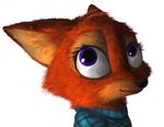  2016 anthro canine clothed clothing disney fan_character female fox headshot_portrait mammal portrait purple_eyes simple_background solo sprinkah white_background young zootopia 