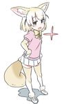  animal_ears ass_visible_through_thighs blonde_hair blush breasts brown_eyes cowboy_shot elbow_gloves eyebrows_visible_through_hair fennec_(kemono_friends) fox_ears fox_tail gloves heart kemono_friends long_hair looking_at_viewer medium_breasts multicolored multicolored_clothes multicolored_hair multicolored_legwear neck_ribbon pink_sweater pleated_skirt ribbon shiny shiny_skin short_sleeve_sweater simple_background skirt skirt_hold smile solo source_request standing sweat sweater tail thighhighs two-tone_legwear white_background white_hair white_skirt yellow_gloves yellow_legwear yellow_ribbon zettai_ryouiki zk_(zk_gundan) 