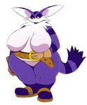  2017 absurd_res anthro belt big_breasts big_the_cat boots breasts cat clothing crossgender featureless_breasts feline female footwear gloves hi_res huge_breasts mammal overweight overweight_female simple_background slightly_chubby solo sonic_(series) sssonic2 thick_thighs white_background wide_hips 