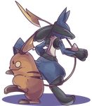  alpha_channel anthro autobottesla canine duo hi_res lucario male mammal nintendo pok&eacute;mon raichu rodent simple_background spikes transparent_background video_games 