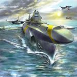  aircraft airplane cloud commentary_request concluder fighter_jet igunuk jet mighty-gou mighty_jack military military_vehicle ocean piburider realistic science_fiction ship sun tokusatsu watercraft 