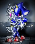  5_toes absurd_res anal anal_penetration anthro barefoot cum cum_in_ass cum_inside duo goo_creature hi_res humanoid_penis liquid liquid_metal machine male male/male metal_sonic open_mouth penetration penis robot silverslime slime sonic_(series) t1000 toes transformation 