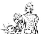  2boys age_difference alien armor blush commentary creature english_commentary hair_intakes hair_slicked_back headpat height_difference holding holding_creature implied_yaoi kingdom_hearts kingdom_hearts_birth_by_sleep lilo_&amp;_stitch male_focus monochrome multiple_boys parted_bangs rrr shirt short_hair shoulder_armor shoulder_strap sketch spiked_hair stitch_(lilo_&amp;_stitch) terra_(kingdom_hearts) tight_clothes tight_shirt toned toned_male upper_body ventus_(kingdom_hearts) white_background 