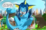  animal_ears artist_request barefoot breasts destruction feet furry giantess grass nintendo nude outdoors outside pawpads paws pokemon pokemon_furry soles tail toes vaporeon 