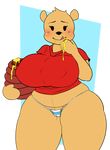  anthro bear big_breasts blush breasts clothing crossgender cuddlesong disney female honey huge_breasts looking_at_viewer mammal nipple_bulge panties solo thick_thighs tight_clothing tongue tongue_out underwear winnie_the_pooh_(franchise) 