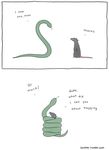  coiling comic cute dialogue digital_media_(artwork) duo english_text feral fur happy hi_res hug humor liz_climo male mammal nude rat reptile rodent scalie simple_background snake text white_background 