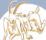  69_position antelope anthro balls bucky_oryx-antlerson disney fellatio male male/male mammal nontoxo_(artist) nude oral pronk_oryx-antlerson sex zootopia 