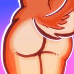  2017 animated anthro butt canine cute digital_media_(artwork) female fox fur furgazmo loop mammal nude simple_background spanking 