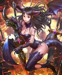  artist_request black_hair boots breasts collar cursebrand_vampire cygames demon_girl demon_horns demon_tail demon_wings fingernails gloves high_heels holding holding_sword holding_weapon horns long_hair looking_at_viewer medium_breasts official_art red_eyes shadowverse sharp_fingernails shingeki_no_bahamut sword tail tattoo thigh_boots thighhighs weapon wings 