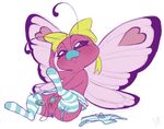  &lt;3 2016 alternate_color anal anal_masturbation arthropod butterfree buttershe buttplug clothing digital_media_(artwork) female hi_res insect insect_wings legwear masturbation melvismd nintendo panties pink_butterfree pok&eacute;mon pussy semi-anthro sex_toy simple_background socks solo striped_legwear striped_panties striped_socks stripes underwear vaginal vaginal_masturbation vibrator video_games white_background wings 
