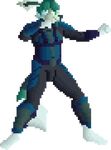  affectos anthro canine clothing combat_gear digital_media_(artwork) fighting_stance green_hair hair harness hybrid invalid_tag male mammal pixel_(artwork) sprite_art trevor 