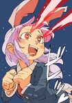  :d animal_ears blazer blush bunny_ears bunny_tail buttons clenched_hands collared_shirt drooling extra_ears eye_beam floating_hair hands_up heart heart-shaped_pupils hounori jacket leaning_forward long_hair long_sleeves looking_to_the_side necktie night night_sky open_mouth purple_hair red_eyes red_neckwear reisen_udongein_inaba saliva shirt sketch skirt sky smile solo star_(sky) starry_sky symbol-shaped_pupils tail tongue tongue_out touhou upper_body wing_collar 