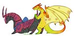  blush dragon duo female flaming_tail from_behind_position happy happy_sex interspecies male male/female mango_pervdragon melthecannibal membranous_wings nintendo penetration penis pok&eacute;mon pok&eacute;philia scolipede sex simple_background video_games white_background wings 