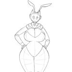  big_breasts breasts bunny_oufit cat feline machine mammal ny-4n robot screen_face volupuous wide_hips 