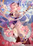  company_name curly_hair day dress fire_emblem fire_emblem_cipher fire_emblem_echoes:_mou_hitori_no_eiyuuou flower jenny_(fire_emblem) jewelry long_hair magic_circle mountain necklace official_art open_mouth petals pink_eyes pink_hair sky solo sparkle staff thighhighs tiara tobi_(kotetsu) 