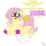  2016 anthro anthrofied areola blue_eyes blush boots breasts clothing dialogue edit english_text equine feathered_wings feathers female floating_wings fluttershy_(mlp) footwear friendship_is_magic jrvanesbroek kaixxxcorner mammal mask my_little_pony pasties pegasus solo text titty_vixen_(character) wings 