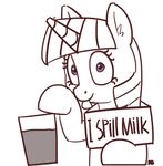 2017 chocolate_milk equine female friendship_is_magic glass hair horn horse mammal monochrome my_little_pony pabbley pony shaming solo tongue tongue_out twilight_sparkle_(mlp) unicorn 