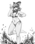  1girl breasts haruka_(senran_kagura) large_breasts monochrome senran_kagura solo tagme 