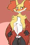  badassbaal breasts canine clothing delphox female fox mammal nintendo panties pok&eacute;mon shy underware underwear video_games 
