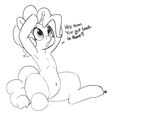  2017 cutie_mark equine female friendship_is_magic hair horn horse mammal monochrome my_little_pony open_mouth pabbley pink_hair pinkie_pie_(mlp) pony solo unicorn 