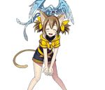  animal_ears black_shorts blush brown_hair cat_ears cat_tail closed_eyes dragon_on_head hair_between_eyes hair_ribbon leaning_forward long_hair looking_at_viewer official_art open_mouth pina_(sao) ribbon short_shorts short_twintails shorts silica silica_(sao-alo) smile solo standing sword_art_online sword_art_online:_code_register tail transparent_background twintails yellow_ribbon 