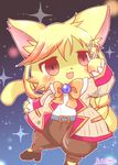  artist_request blonde_hair cat cat_busters furry open_mouth red_eyes 