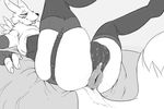  2017 anthro anus areola butt clothed clothing digimon female garter_belt garter_straps legs_up legwear lying on_back puffy_anus pussy_juice renamon skimpy solo stockings strikeanywhere 