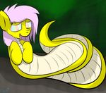  2017 cloufy digital_media_(artwork) equine fan_character female friendship_is_magic hair hi_res horse hybrid looking_at_viewer mammal my_little_pony open_mouth pony reptile scalie simple_background smile snake solo tongue 