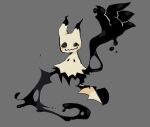 arm_up black_eyes blush_stickers floating full_body grey_background mimikyu no_humans pokemon pokemon_(creature) pokemon_focus shadow_hands simple_background wavy_mouth yaleung437429 