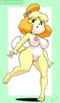  2017 4_toes absurd_res animal_crossing anthro argento barefoot big_breasts breasts canine clothing dog female hair hi_res isabelle_(animal_crossing) mammal nintendo nipples nude open_mouth pussy shih_tzu solo toes video_games 