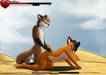 2017 all_fours ambiguous_penetration anthro breasts butt canine doggystyle duo eyes_closed female fox from_behind_position health_bar luskfoxx male male/female male_penetrating mammal nipples outside penetration sex sex_battle umpherio 