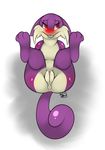  anus blush butt clitoris female feral half-closed_eyes hi_res kingbeast legs_up lying mammal nintendo nude pok&eacute;mon pussy rattata red_eyes rodent simple_background solo teeth video_games white_background 