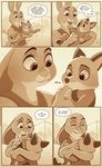  2017 anthro baby bonnie_hopps buckteeth canine carrying clothed clothing comic dialogue disney duo english_text female fox holding_character lagomorph male mammal mistermead monochrome outside pacifier rabbit sucking teeth text thumb_suck young zootopia 