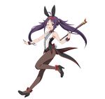  ;d ahoge animal_ears ankle_bow ankle_ribbon black_footwear black_legwear bow bunny_ears floating_hair from_side full_body gloves hairband high_heels holding holding_staff leg_up legs leotard official_art one_eye_closed open_mouth pantyhose pointy_ears red_bow red_eyes red_gloves red_hairband ribbon shoes sleeveless smile solo staff sword_art_online sword_art_online:_code_register transparent_background twintails wrist_cuffs yuuki_(sao) 