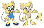  &lt;3 2016 bella_mouse_(mileymouse) birthmark buckteeth clothed clothing dress ear_piercing eyewear featureless_chest featureless_crotch footwear glasses looking_at_viewer mammal model_sheet mouse off/on piercing rodent shoes smile solo teeth togekisser young 