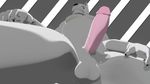  2017 3d_(artwork) anthro balls big_penis black_claws canine circumcised claws cut_(disambiguation) digital_media_(artwork) erection first_person_view fur grey_fur hi_res long_penis looking_at_viewer looking_down low-angle_view male mammal muscular muscular_male nude pecs penis pink_penis simple_background solo spread_legs spreading submissive submissive_pov v--r wolf 