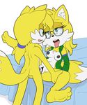  2016 absurd_res anthro areola bed black_nipples black_penis black_pussy breasts canine clothed clothing crossgender cum cum_in_pussy cum_inside duo eyewear female foot_fetish fox glasses hi_res male male/female mammal miles_yellow navel nipples open_mouth paws penetration penis ponytail pussy selfcest sex sleeves spread_legs spreading square_crossover the_other_half tongue vaginal vaginal_penetration 