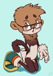  anthro eyewear glasses joby_the_ferret male myles.engel nude penis precum sonic_(series) 