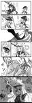  /\/\/\ 1boy 2girls :o ? ^_^ absurdres admiral_(kantai_collection) akatsuki_(kantai_collection) bag battleship blush_stickers broken camera check_translation closed_eyes comic commentary_request drooling facial_scar flat_cap flying_sweatdrops gloves greyscale hand_on_another's_head happy hat hat_removed head_grab headwear_removed hey_taishou hibiki_(kantai_collection) hiding highres kantai_collection long_hair military military_vehicle model_kit monochrome multiple_girls mvp neckerchief petting plant plastic_bag pleated_skirt scar scar_on_cheek school_uniform serafuku ship skirt smile spoken_ellipsis thighhighs translated translation_request trembling veins warship watercraft 
