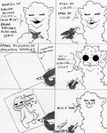  alpaca ambiguous_gender better_version_at_source camelid comic dialogue mammal open_mouth parasitedeath pen spanish_text text traditional_media_(artwork) translated 